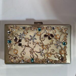 Elegant Gold Embellished Clutch